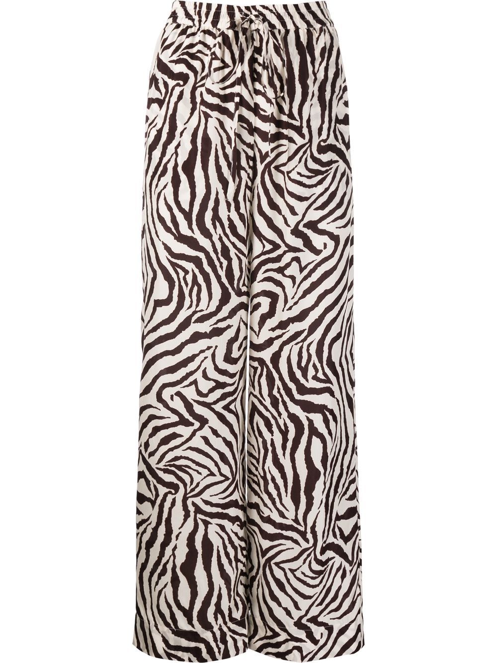 P.A.R.O.S.H. zebra-print silk trousers - Brown von P.A.R.O.S.H.