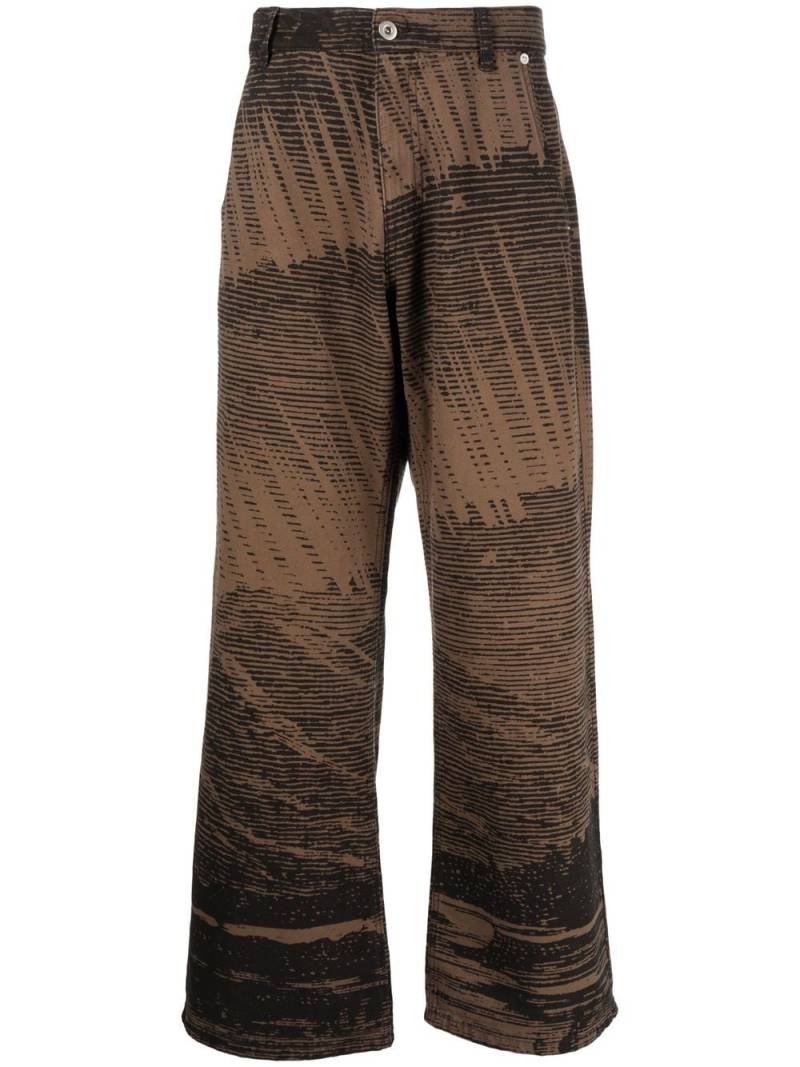 RASSVET abstract-print wide-leg jeans - Brown von RASSVET