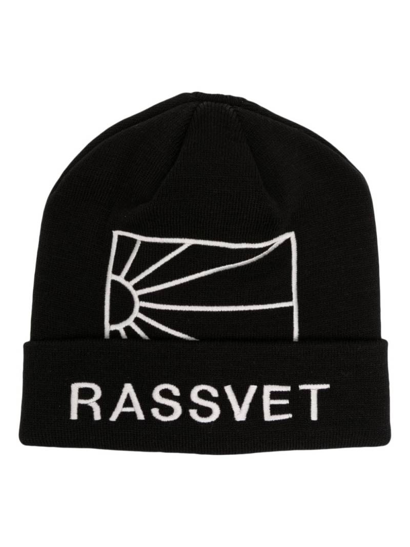 RASSVET logo-embroidered beanie - Black von RASSVET