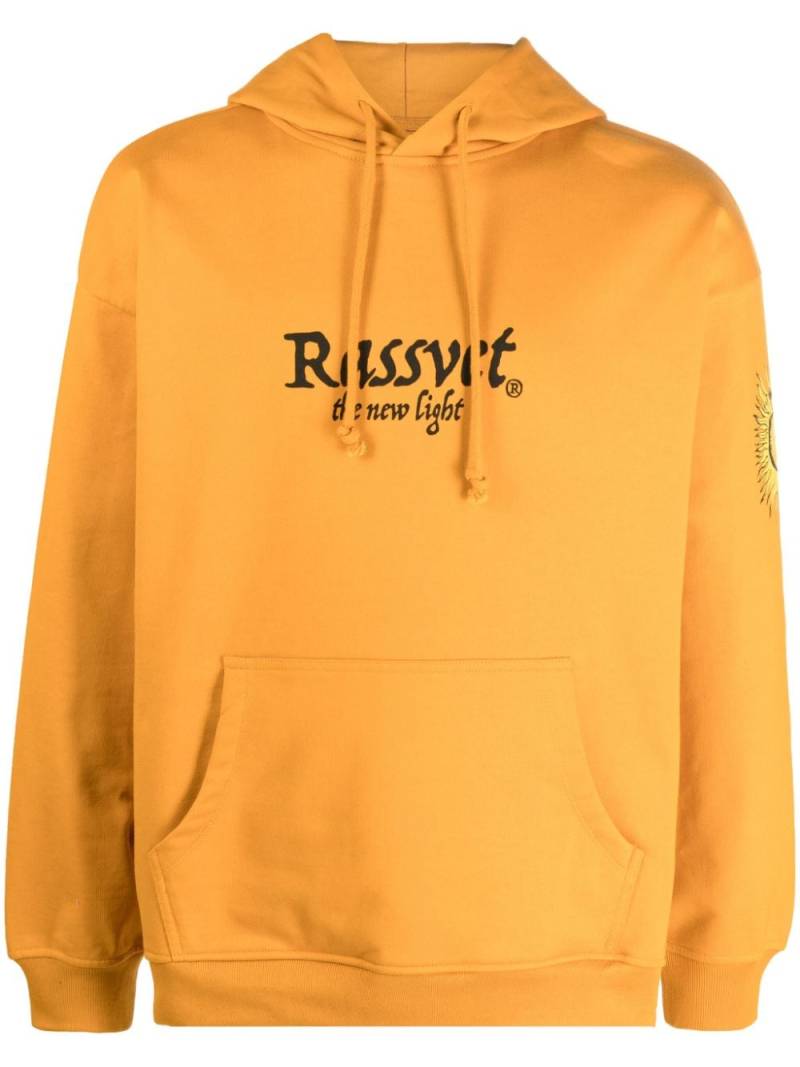 RASSVET logo-print drawstring hoodie - Yellow von RASSVET
