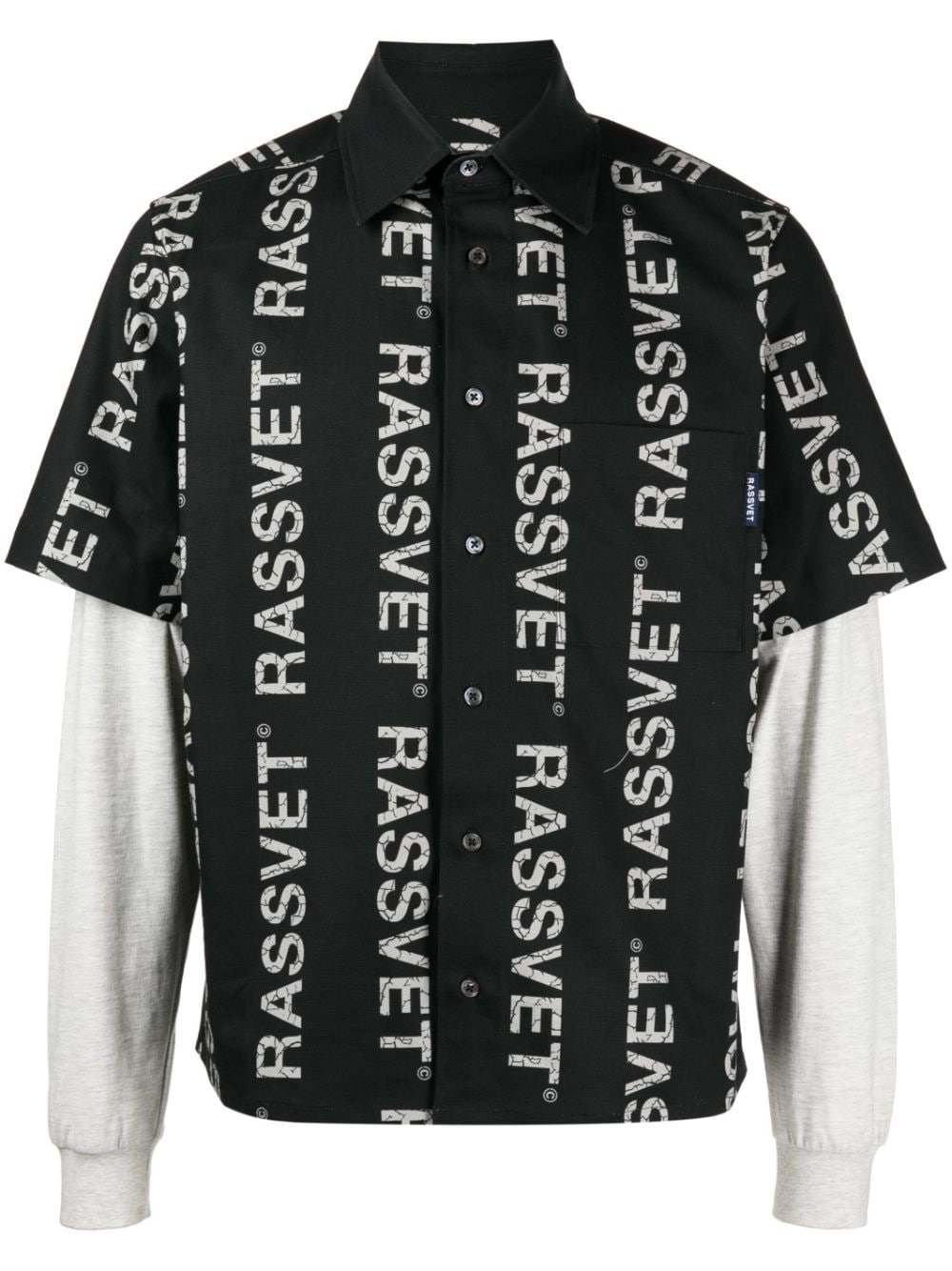 RASSVET logo-print layered shirt - Black von RASSVET