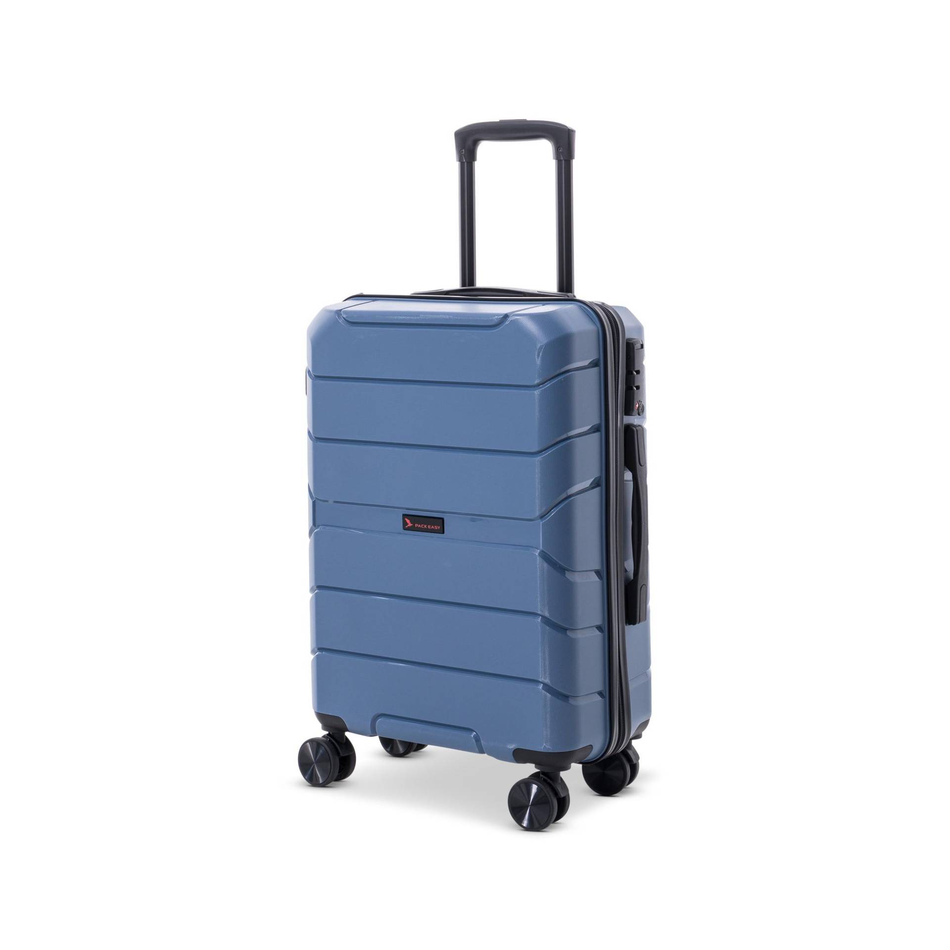 Hartschalenkoffer, Spinner Unisex Blau 57cm von PACK EASY