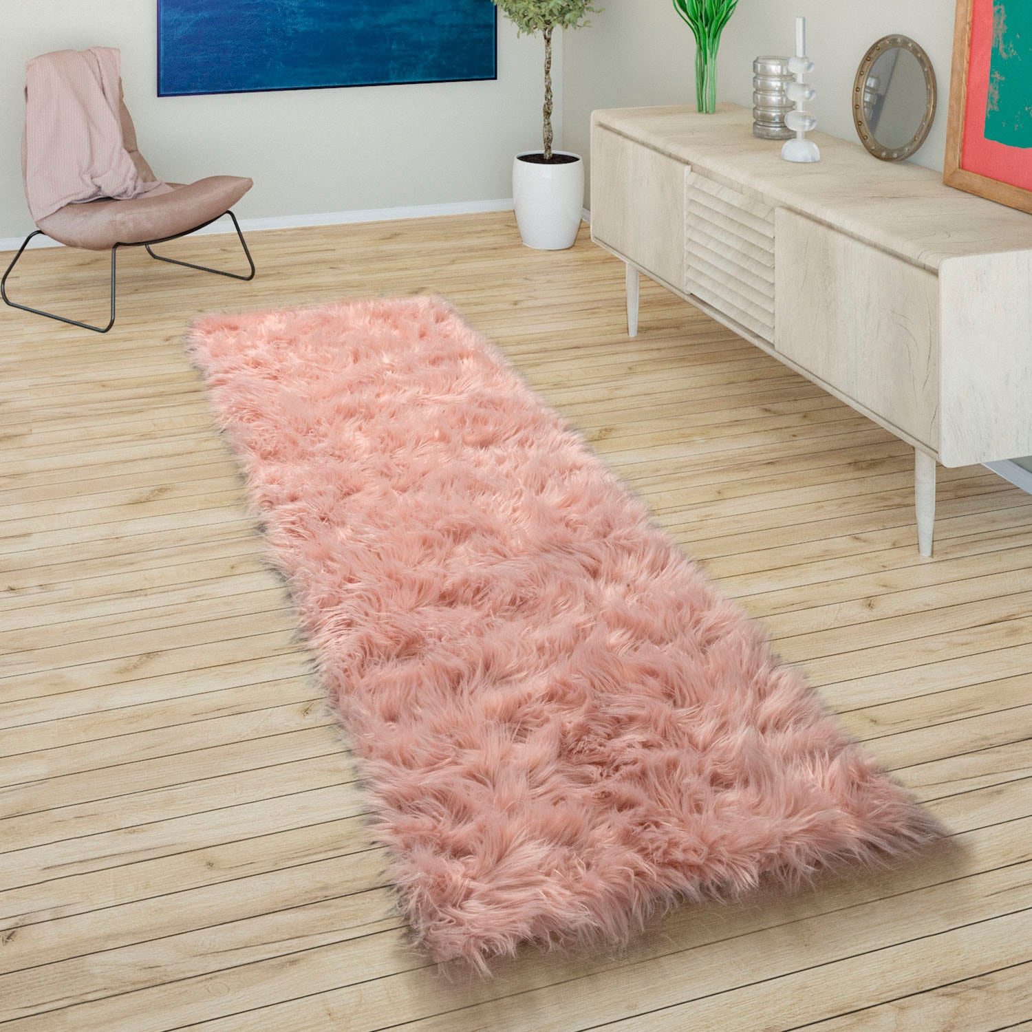 Paco Home Hochflor-Läufer »Playa 960«, rechteckig, 64 mm Höhe, Läufer, Kunstfell, Flokati-Optik, weich und flauschig, Uni-Farben Paco Home Hochflor-Läufer »Playa 960«, rechteckig, 64 mm Höhe, Läufer, Kunstfell, Flokati-Optik, weich und flauschig, Uni-Farben von PACO HOME