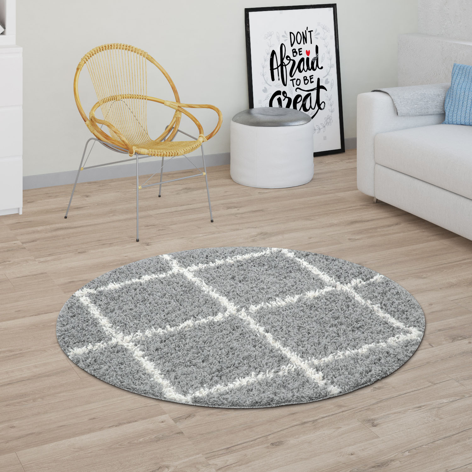 Paco Home Hochflor-Teppich »Kalmar 441«, rund von PACO HOME