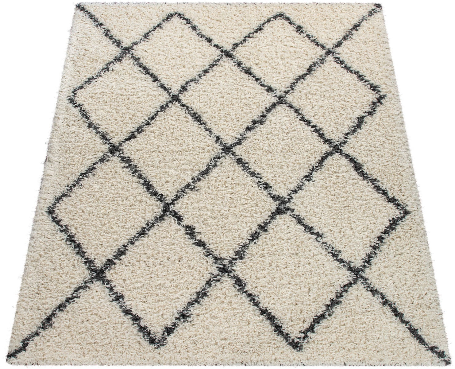 Paco Home Hochflor-Teppich »Kalmar 444«, rechteckig, 40 mm Höhe, Scandi Design, Rauten Muster, weich & kuschelig Paco Home Hochflor-Teppich »Kalmar 444«, rechteckig, 40 mm Höhe, Scandi Design, Rauten Muster, weich & kuschelig von PACO HOME