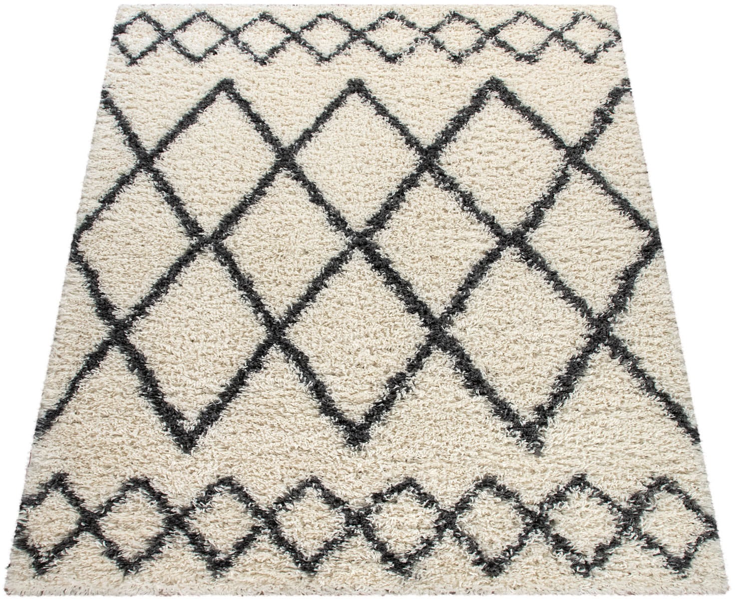 Paco Home Hochflor-Teppich »Kalmar 445«, rechteckig, 40 mm Höhe, Scandi Design, Rauten Muster, weich & kuschelig Paco Home Hochflor-Teppich »Kalmar 445«, rechteckig, 40 mm Höhe, Scandi Design, Rauten Muster, weich & kuschelig von PACO HOME
