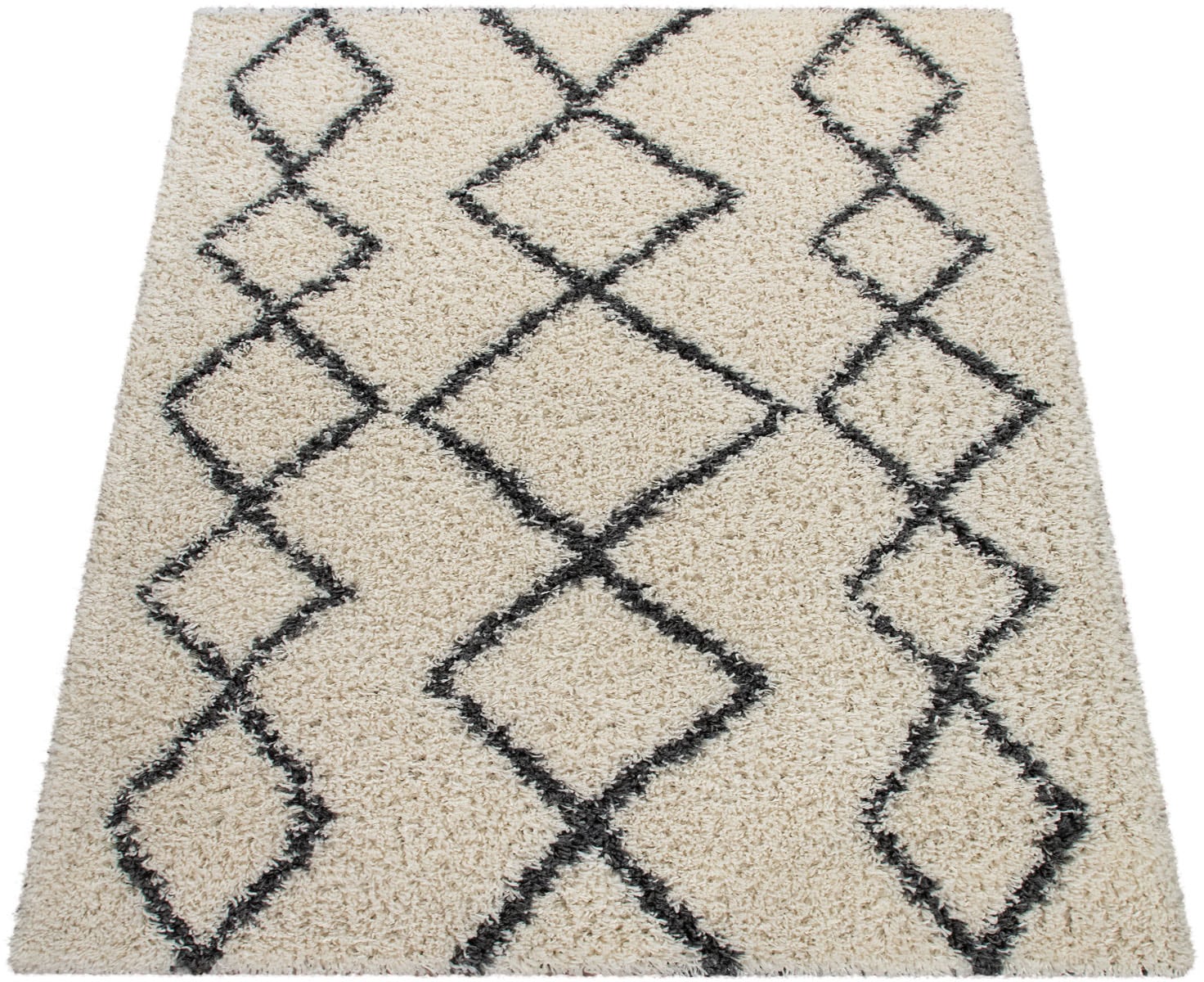 Paco Home Hochflor-Teppich »Kalmar 446«, rechteckig, 40 mm Höhe, Scandi Design, Rauten Muster, weich & kuschelig Paco Home Hochflor-Teppich »Kalmar 446«, rechteckig, 40 mm Höhe, Scandi Design, Rauten Muster, weich & kuschelig von PACO HOME