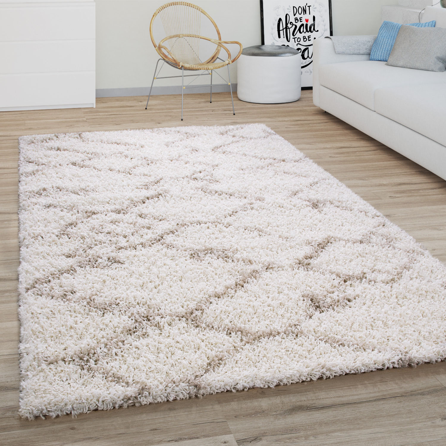 Paco Home Hochflor-Teppich »Kalmar 447«, rund von PACO HOME