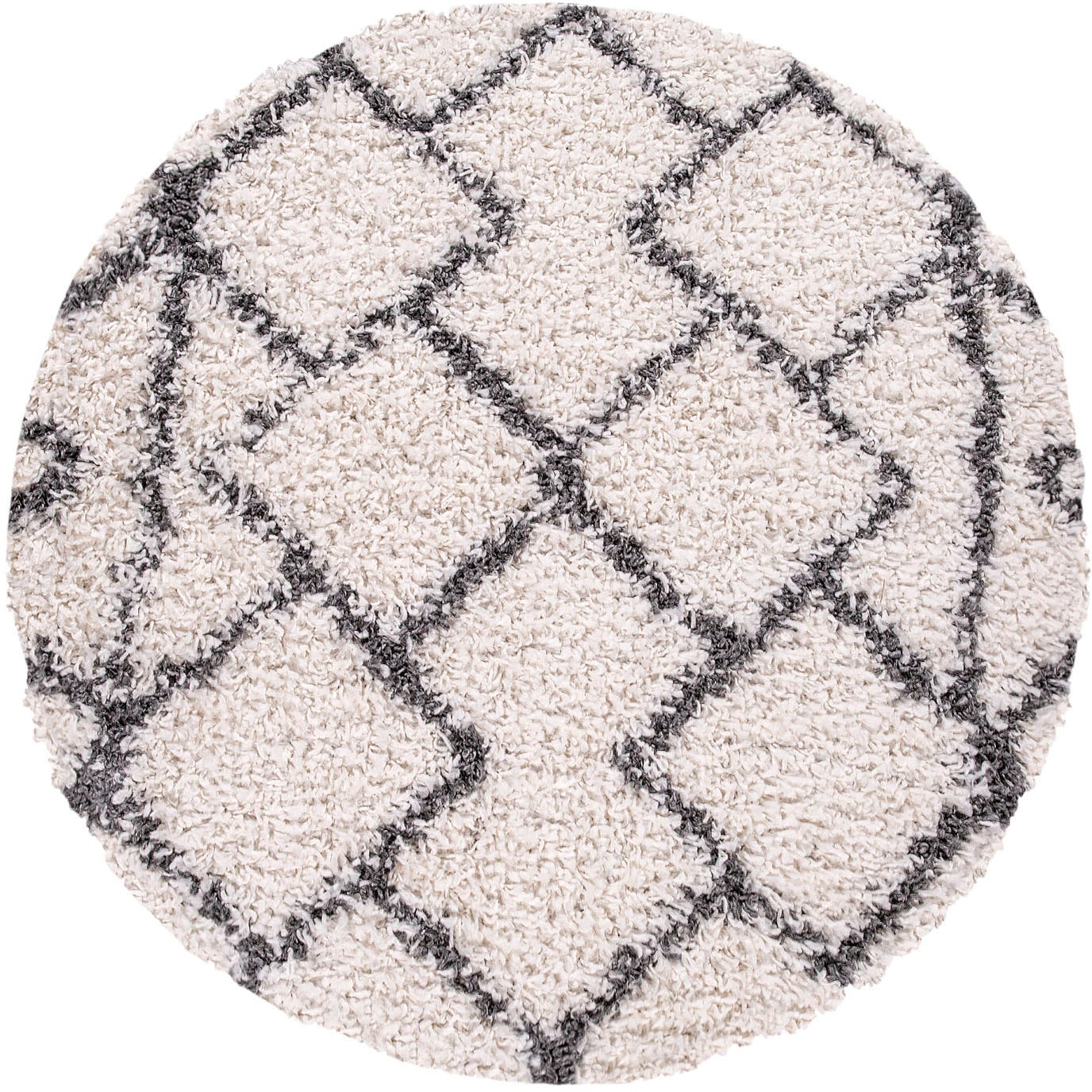 Paco Home Hochflor-Teppich »Kalmar 450«, rund, 44 mm Höhe, Shaggy, Scandi Design, modernes Rauten Muster, weich & kuschelig Paco Home Hochflor-Teppich »Kalmar 450«, rund, 44 mm Höhe, Shaggy, Scandi Design, modernes Rauten Muster, weich & kuschelig von PACO HOME