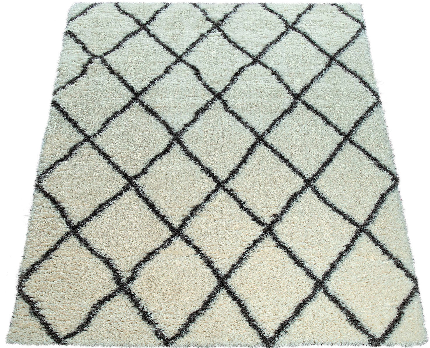 Paco Home Hochflor-Teppich »Maghreb 075«, rechteckig, 54 mm Höhe, Rauten Muster, Scandi Design, weich und flauschig Paco Home Hochflor-Teppich »Maghreb 075«, rechteckig, 54 mm Höhe, Rauten Muster, Scandi Design, weich und flauschig von PACO HOME
