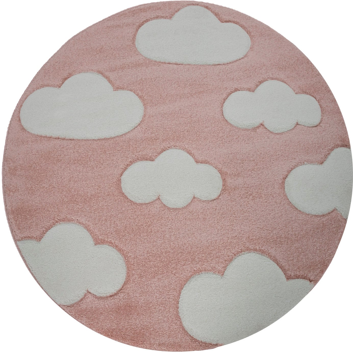 Paco Home Kinderteppich »Cosmo 342«, rund, 3D-Design, niedliches Wolken Motiv, Pastell-Farben, Kinderzimmer von PACO HOME