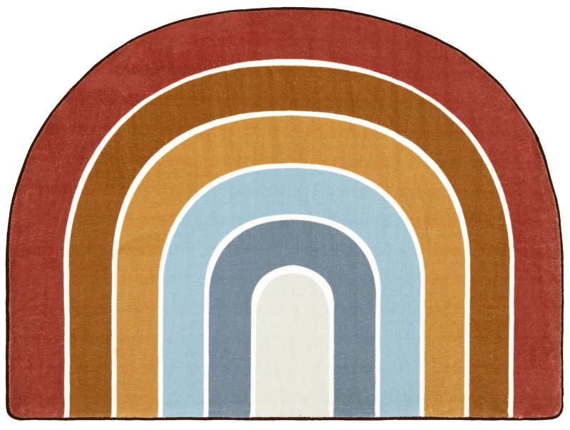Paco Home Kinderteppich »Niloya 366«, halbrund, 12 mm Höhe, Spielteppich, Kurzflor, Motiv Regenbogen, waschbar von PACO HOME