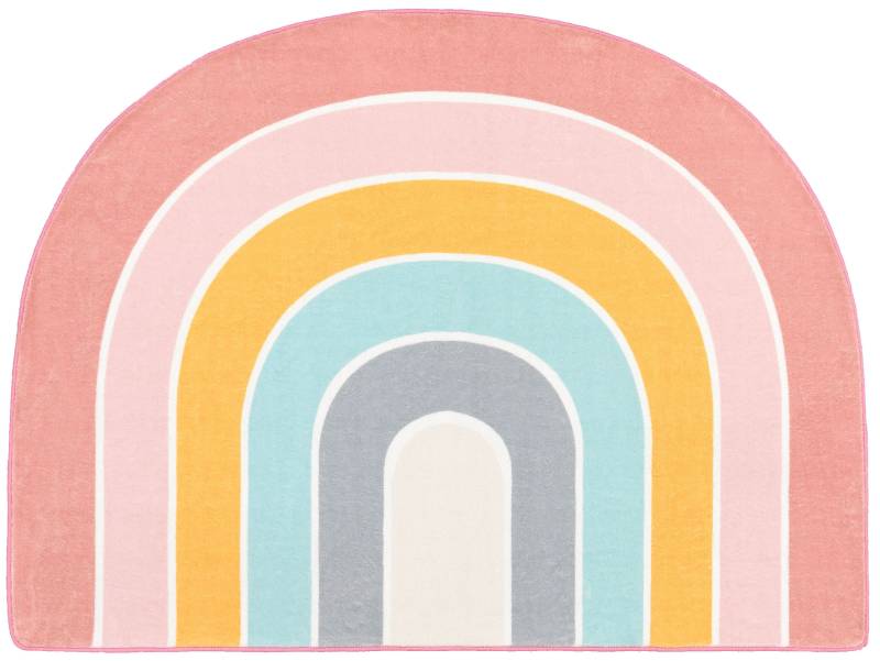 Paco Home Kinderteppich »Niloya 366«, halbrund, 12 mm Höhe, Spielteppich, Kurzflor, Motiv Regenbogen, waschbar von PACO HOME