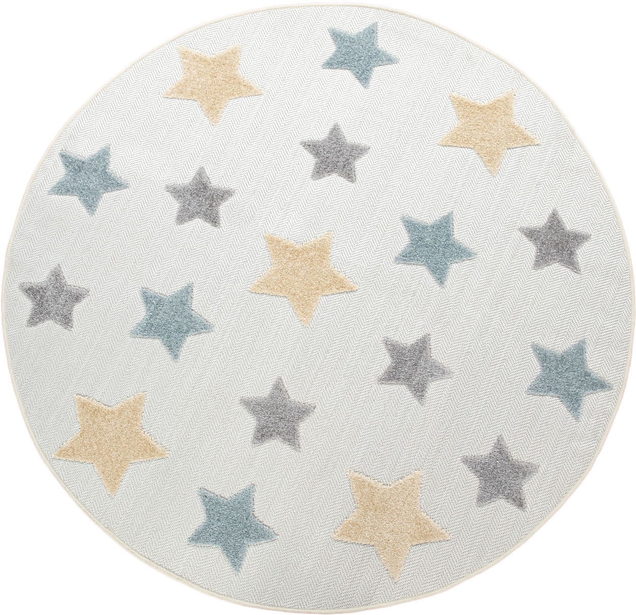 Paco Home Kinderteppich »Tweet 463«, rund, 12 mm Höhe, Flachgewebe, Hoch-Tief-Effekt, Motiv Sterne, In- und Outdoor geeignet Paco Home Kinderteppich »Tweet 463«, rund, 12 mm Höhe, Flachgewebe, Hoch-Tief-Effekt, Motiv Sterne, In- und Outdoor geeignet von PACO HOME
