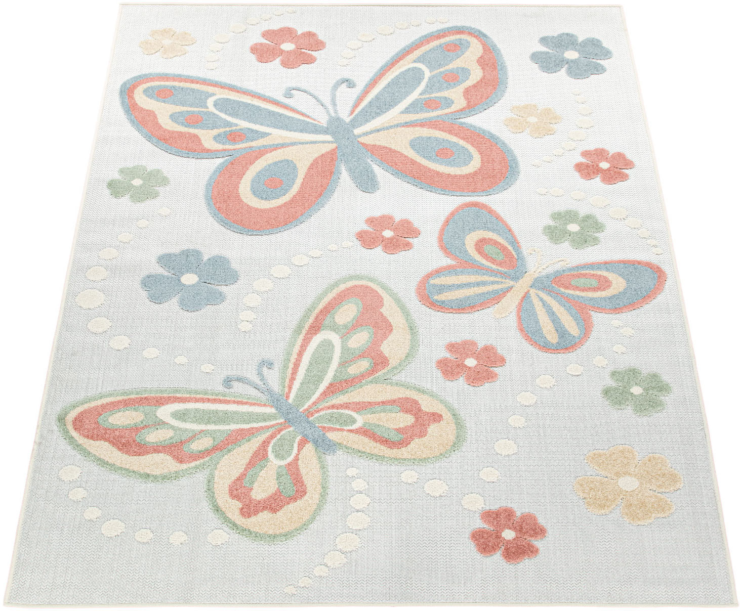 Paco Home Kinderteppich »Tweet 466«, rechteckig, 12 mm Höhe, Flachgewebe, Hoch-Tief-Effekt, Motiv Schmetterlinge, Outdoor geeignet Paco Home Kinderteppich »Tweet 466«, rechteckig, 12 mm Höhe, Flachgewebe, Hoch-Tief-Effekt, Motiv Schmetterlinge, Outdoor geeignet von PACO HOME