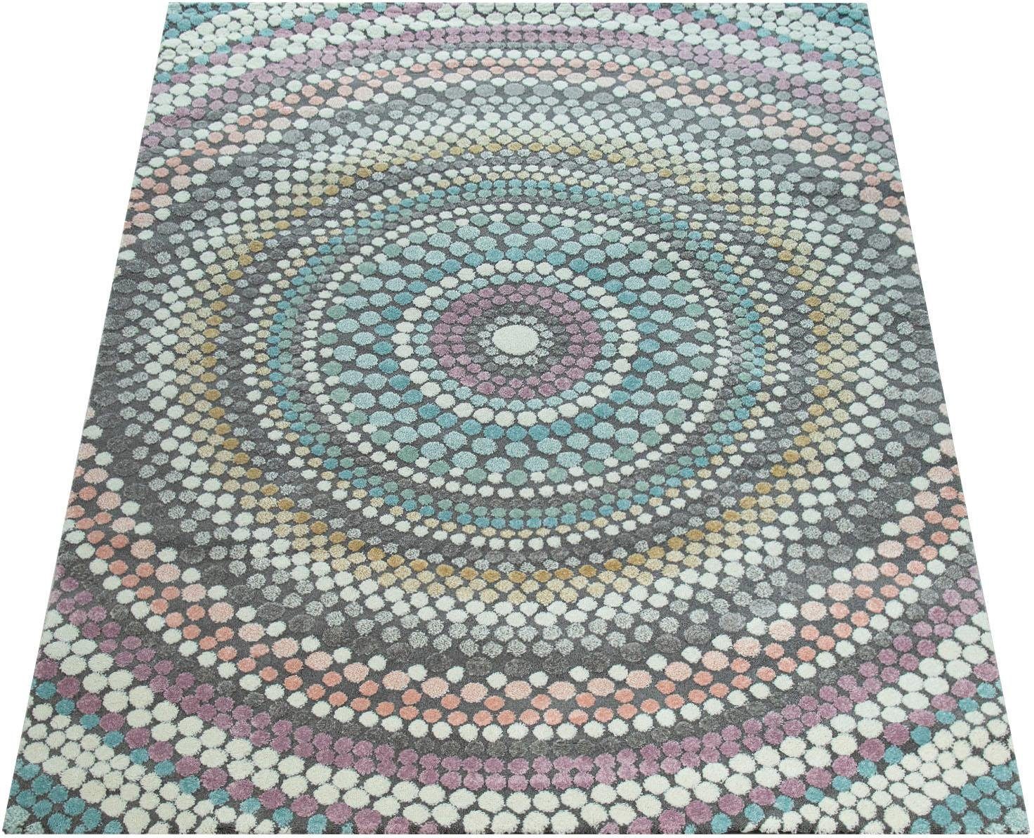 Paco Home Teppich »Apisto 350«, rechteckig, 18 mm Höhe, Kurzflor, modernes Design, 3D-Effekt, Pastell-Farben, Wohnzimmer Paco Home Teppich »Apisto 350«, rechteckig, 18 mm Höhe, Kurzflor, modernes Design, 3D-Effekt, Pastell-Farben, Wohnzimmer von PACO HOME