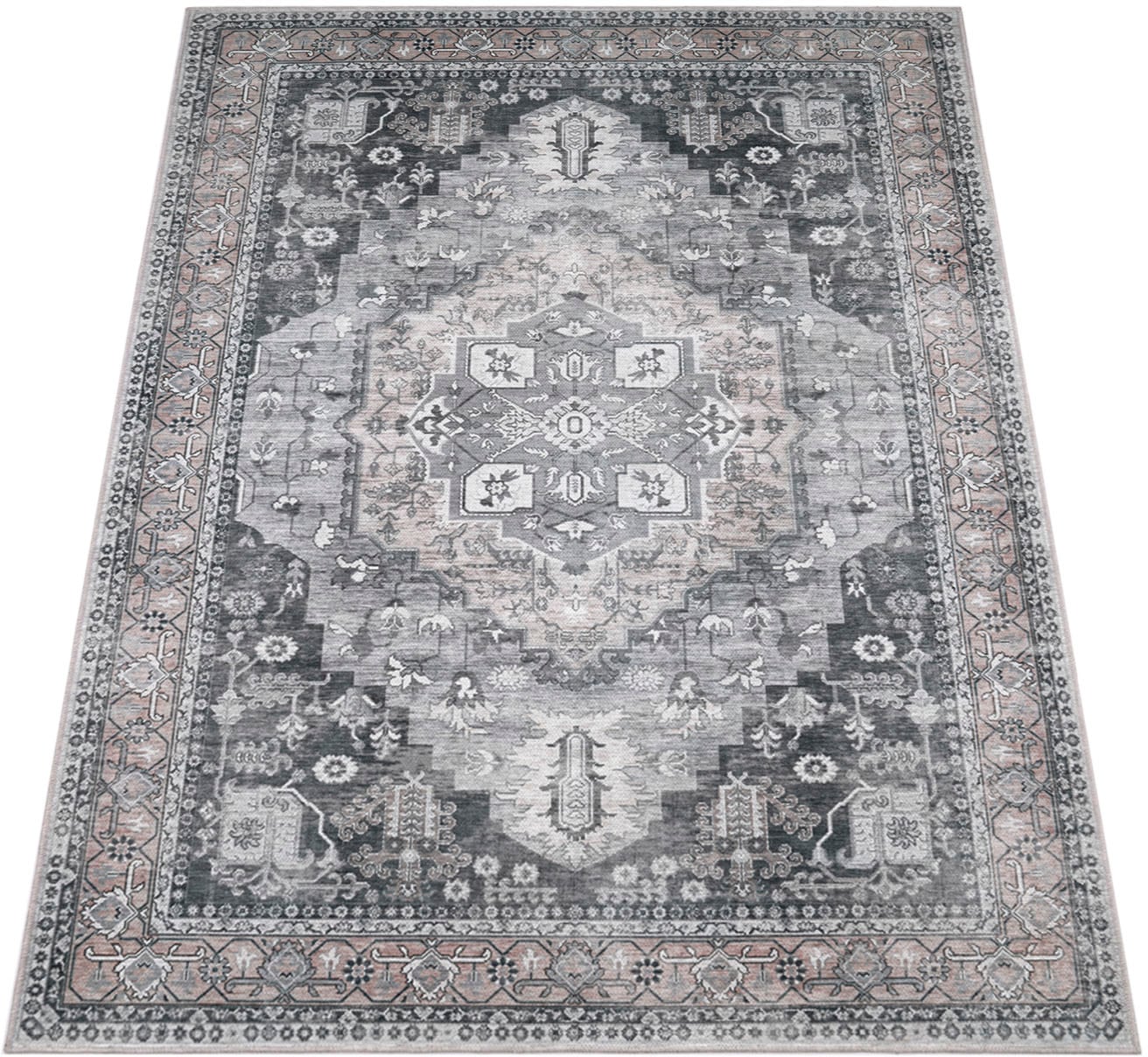 Paco Home Teppich »Bordeaux 243«, rechteckig, 4 mm Höhe, Kurzflor, Orient-Optik, Vintage Design, waschbar Paco Home Teppich »Bordeaux 243«, rechteckig, 4 mm Höhe, Kurzflor, Orient-Optik, Vintage Design, waschbar von PACO HOME