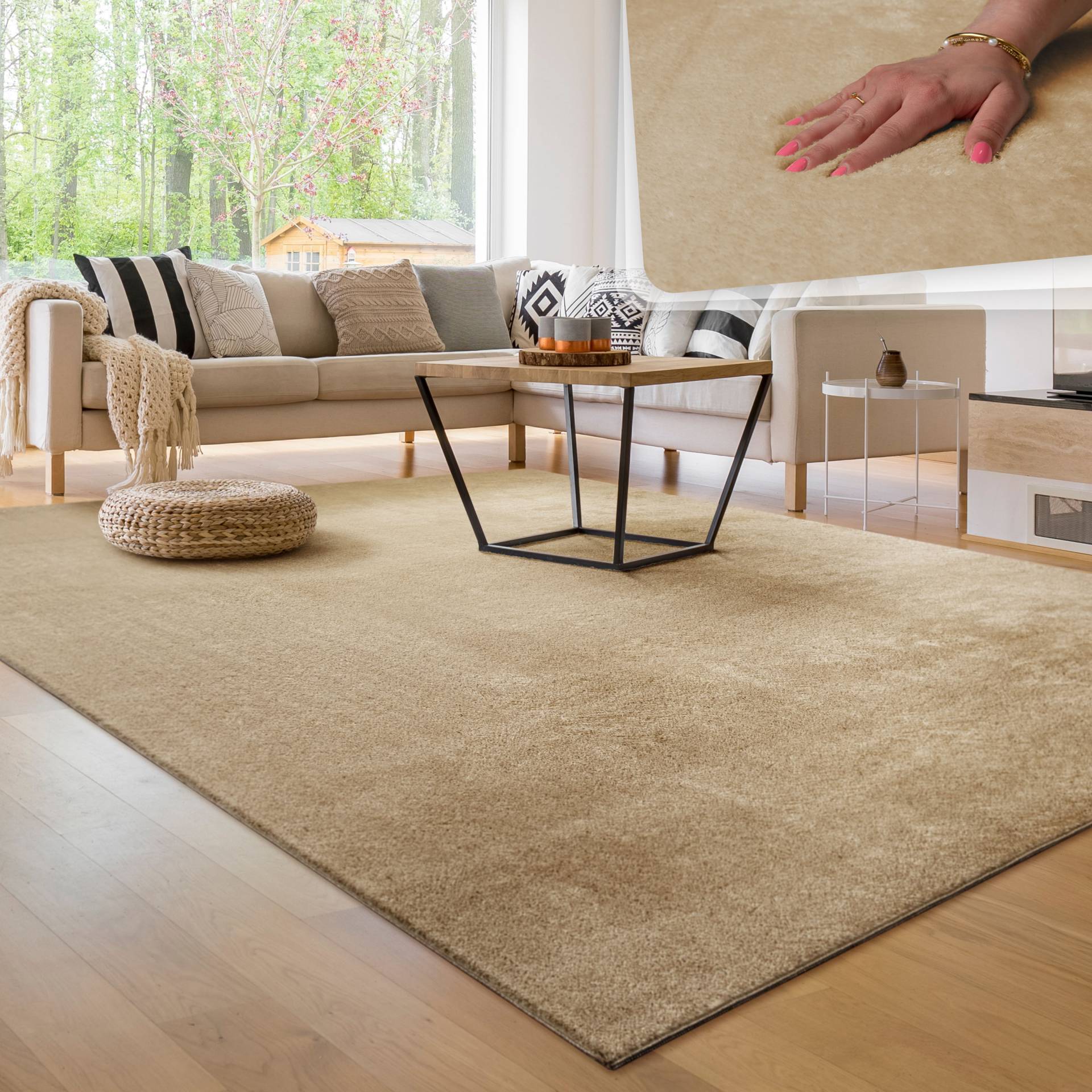 Paco Home Teppich »Cadiz 630«, rechteckig, 14 mm Höhe, Uni-Farben, besonders weich, waschbar, auch als Läufer erhältlich Paco Home Teppich »Cadiz 630«, rechteckig, 14 mm Höhe, Uni-Farben, besonders weich, waschbar, auch als Läufer erhältlich von PACO HOME