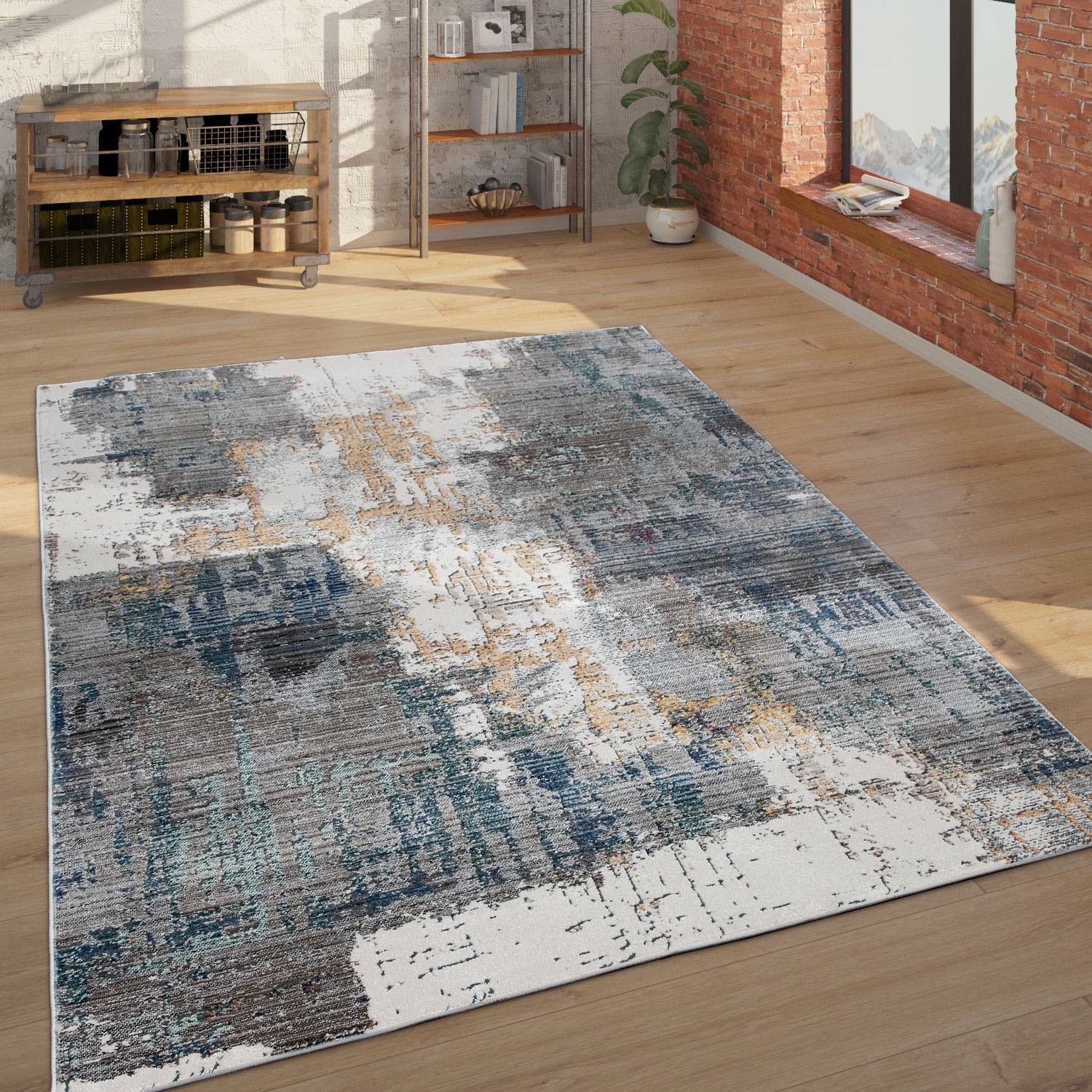 Paco Home Teppich »Harnuba 761«, rechteckig, 9 mm Höhe, Kurzflor, modernes abstraktes Design, verwaschene Optik, Wohnzimmer Paco Home Teppich »Harnuba 761«, rechteckig, 9 mm Höhe, Kurzflor, modernes abstraktes Design, verwaschene Optik, Wohnzimmer von PACO HOME