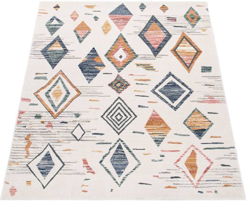 Paco Home Teppich »Harnuba 763«, rechteckig, 9 mm Höhe, Kurzflor, modernes Design, Motiv Rauten, Wohnzimmer von PACO HOME