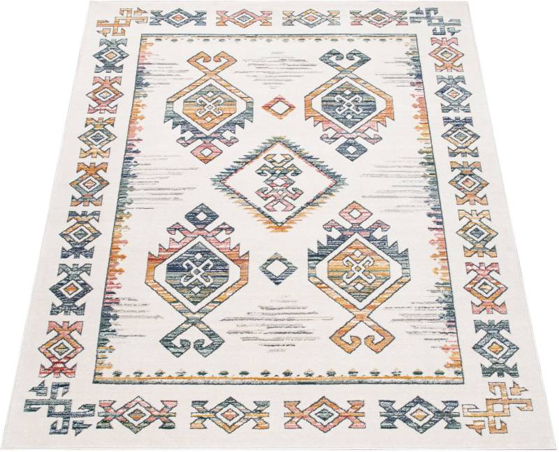 Paco Home Teppich »Harnuba 766«, rechteckig, 9 mm Höhe, Kurzflor, Motiv Rauten, ideal im Wohnzimmer & Schlafzimmer von PACO HOME