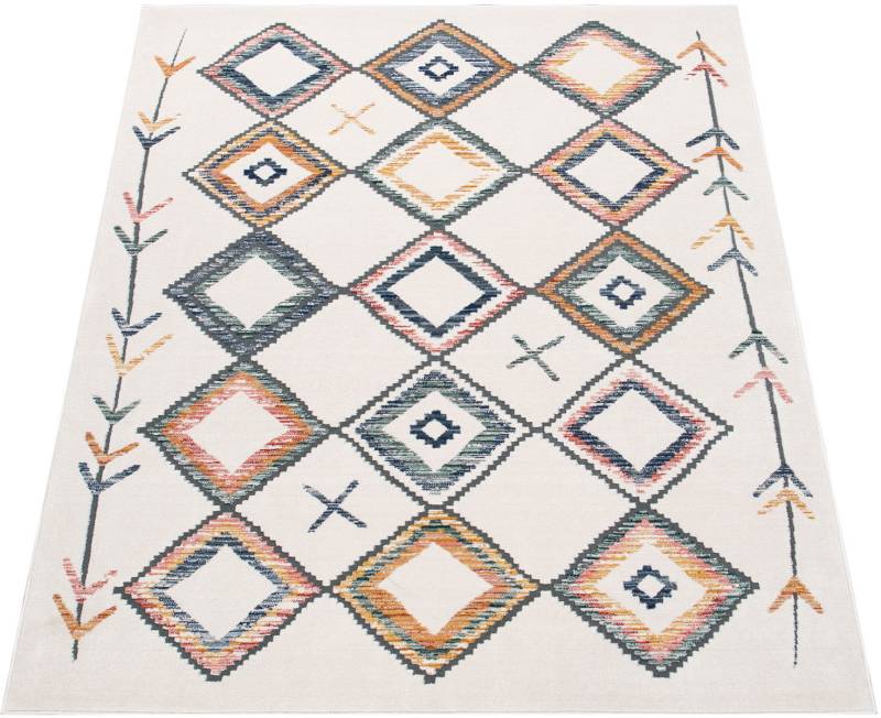 Paco Home Teppich »Harnuba 768«, rechteckig, 9 mm Höhe, Kurzflor, Motiv Rauten, Wohnzimmer von PACO HOME