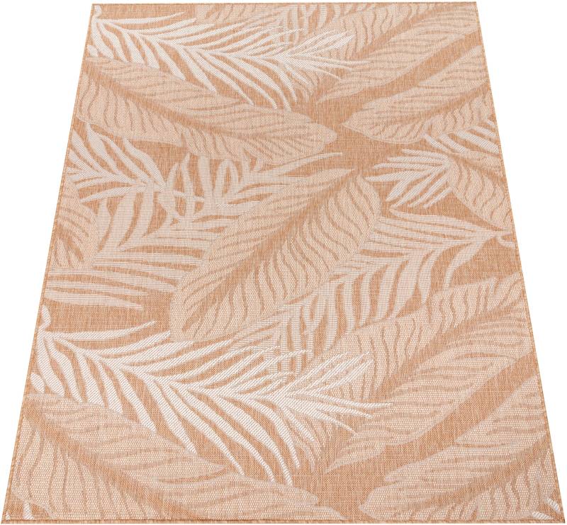 Paco Home Teppich »Illusion 326«, rechteckig, 4 mm Höhe, Flachgewebe, Blätter Motiv, In- und Outdoor geeignet von PACO HOME