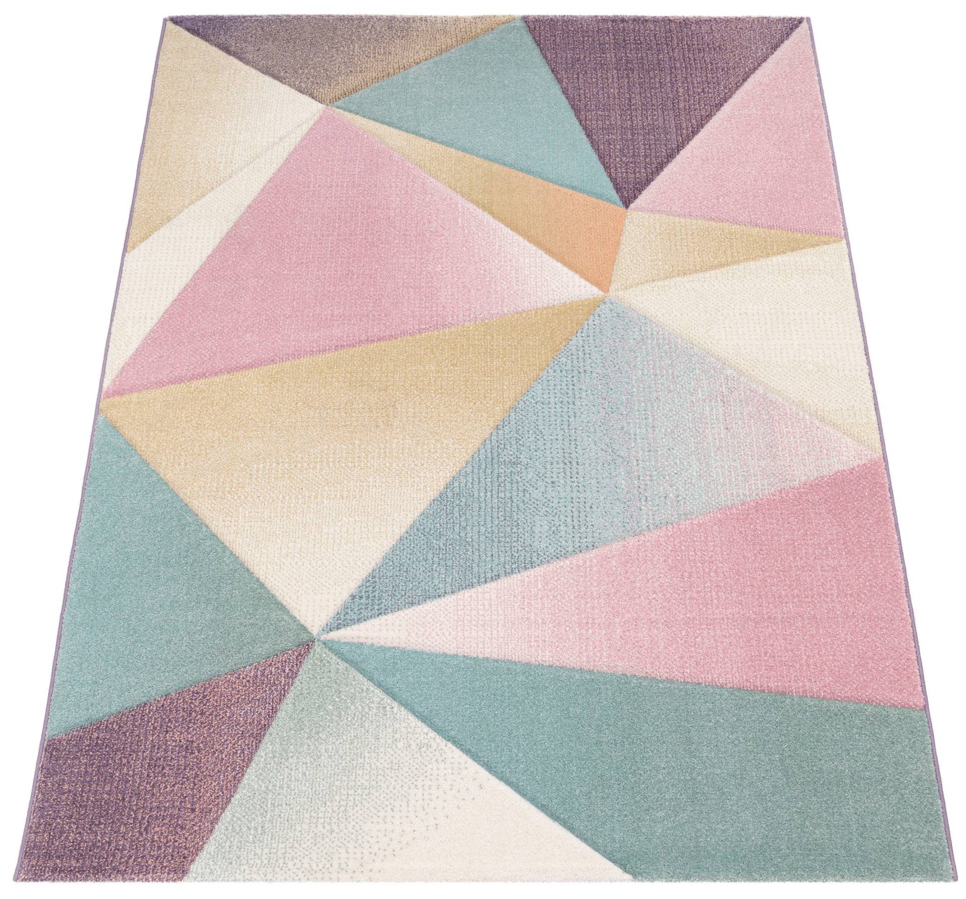 Paco Home Teppich »Kosy 310«, rechteckig, 15 mm Höhe, Kurzflor, modernes geometrisches Muster, in schönen Pastell-Farben Paco Home Teppich »Kosy 310«, rechteckig, 15 mm Höhe, Kurzflor, modernes geometrisches Muster, in schönen Pastell-Farben von PACO HOME