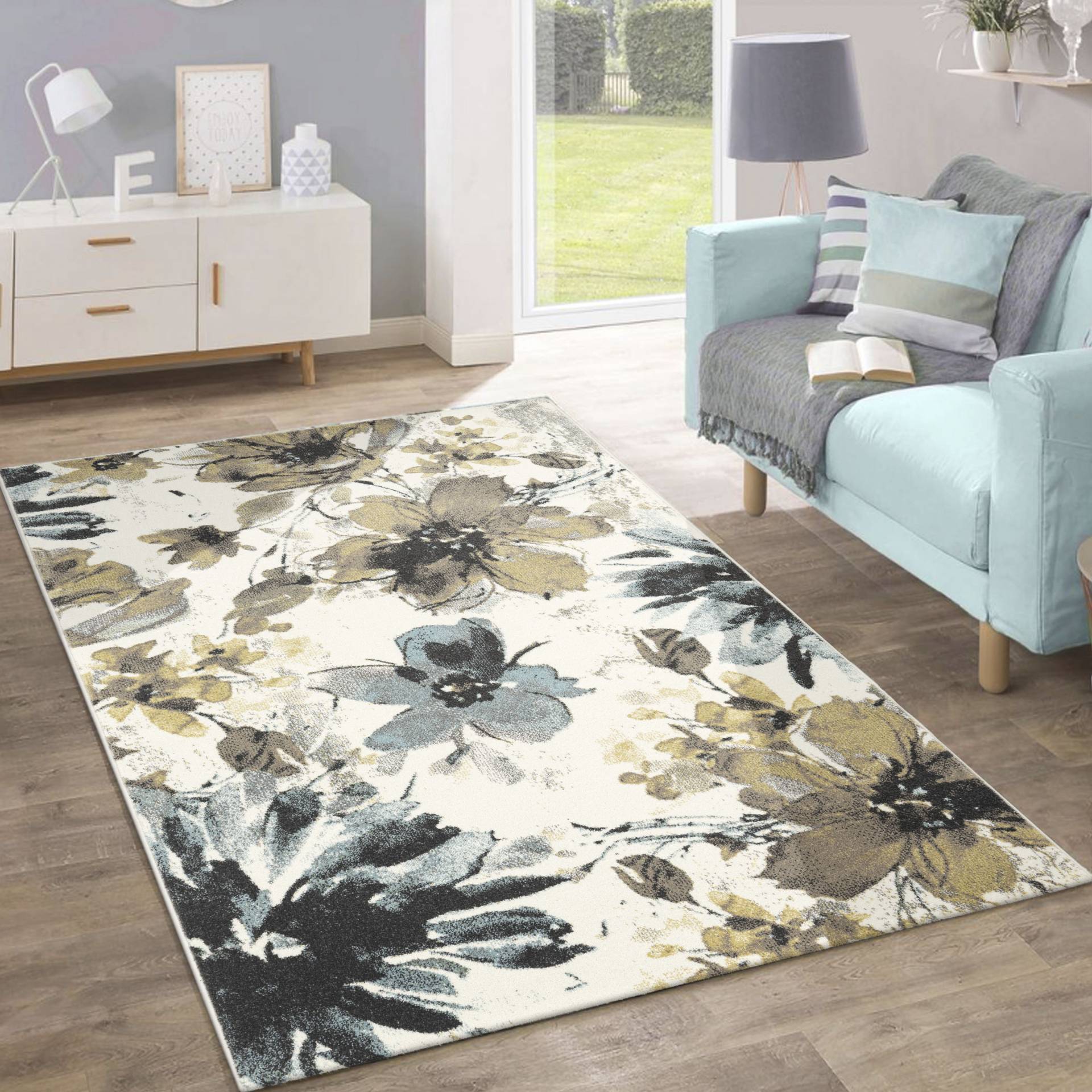 Paco Home Teppich »Kosy 515«, rechteckig, 13 mm Höhe, Kurzflor, buntes Blumen Design, ideal im Wohnzimmer & Schlafzimmer Paco Home Teppich »Kosy 515«, rechteckig, 13 mm Höhe, Kurzflor, buntes Blumen Design, ideal im Wohnzimmer & Schlafzimmer von PACO HOME