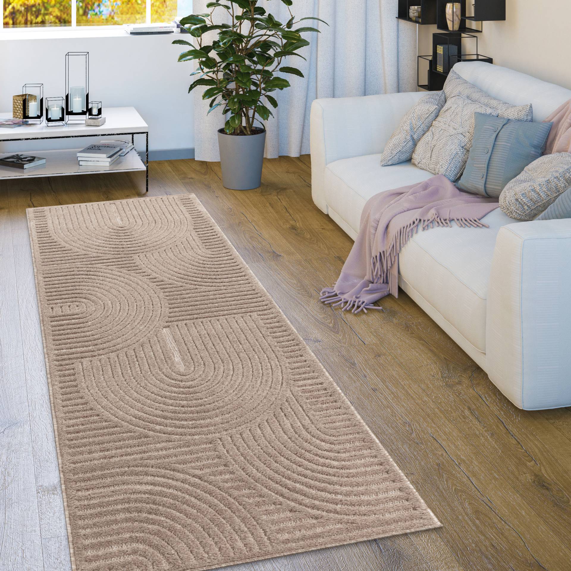 Paco Home Teppich »Livorno 674«, rechteckig, 14 mm Höhe, Uni Farben, moderner Hoch-Tief-Effekt, Scandi-Look, Outdoor geeignet Paco Home Teppich »Livorno 674«, rechteckig, 14 mm Höhe, Uni Farben, moderner Hoch-Tief-Effekt, Scandi-Look, Outdoor geeignet von PACO HOME