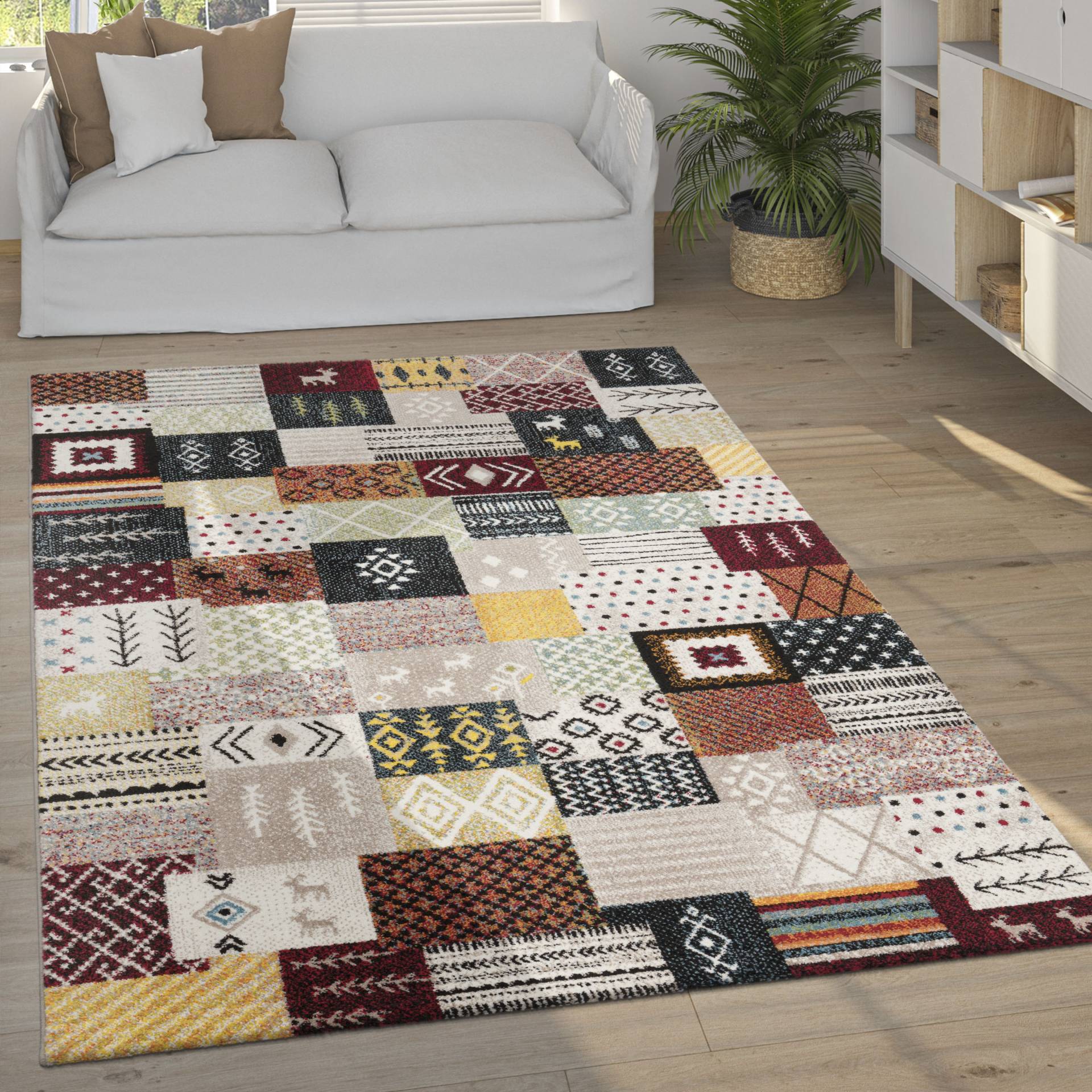 Paco Home Teppich »Nomaden 816«, rechteckig, 16 mm Höhe, Kurzflor, Gabbeh Design, Patchwork Design Paco Home Teppich »Nomaden 816«, rechteckig, 16 mm Höhe, Kurzflor, Gabbeh Design, Patchwork Design von PACO HOME