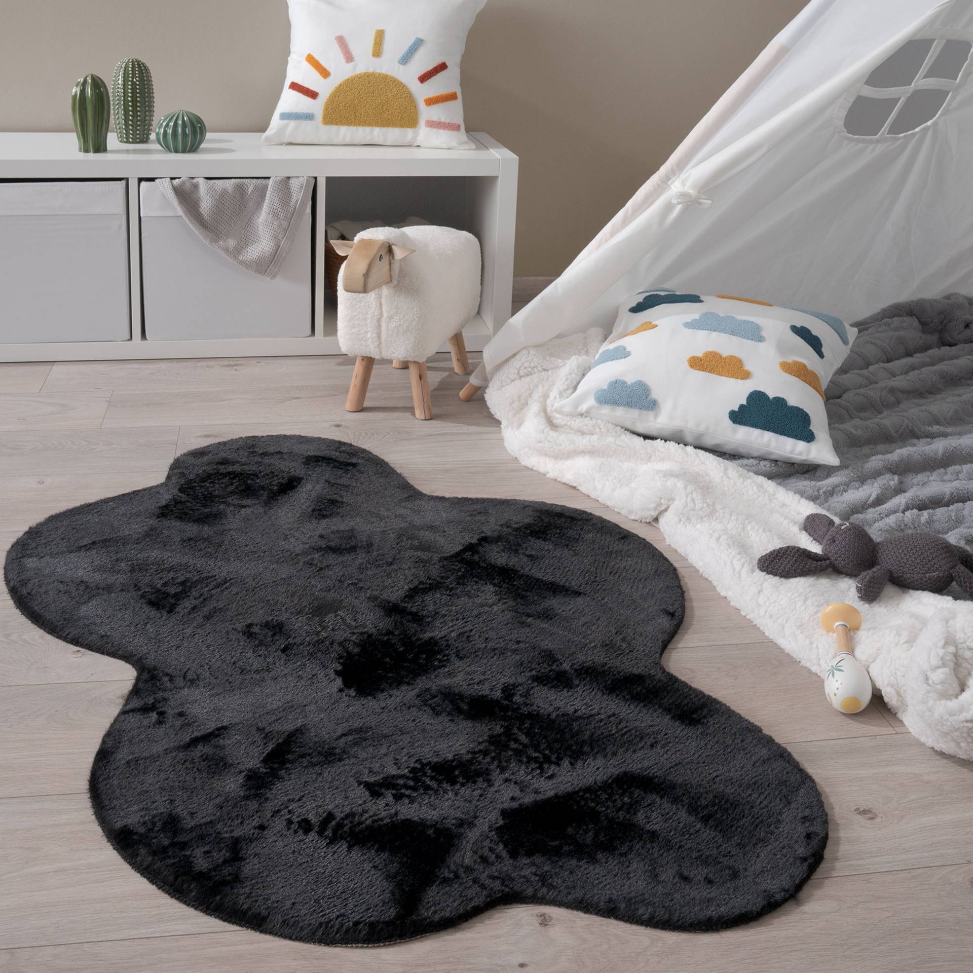 Paco Home Teppich »Pelt 640 Wolke«, wolkenförmig von PACO HOME