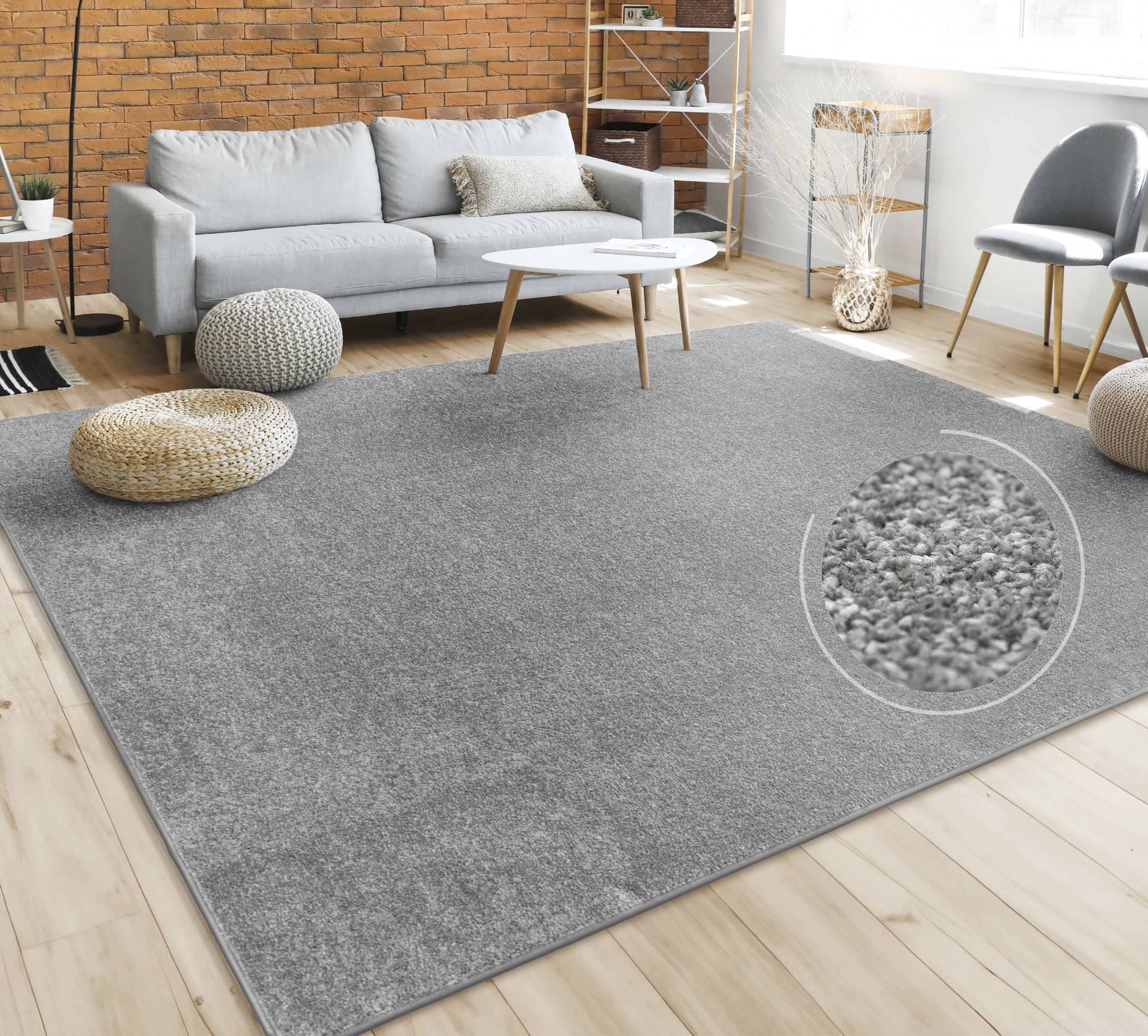 Paco Home Teppich »Porto 890«, rechteckig, 13 mm Höhe, Kurzflor, Uni-Farben, ideal im Wohnzimmer & Schlafzimmer Paco Home Teppich »Porto 890«, rechteckig, 13 mm Höhe, Kurzflor, Uni-Farben, ideal im Wohnzimmer & Schlafzimmer von PACO HOME