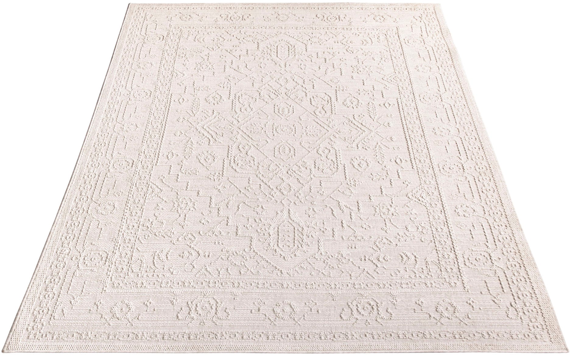 Paco Home Teppich »Rimini 413«, rechteckig, 4 mm Höhe, Flachgewebe, Uni Farben, Hoch-Tief Effekt, In- und Outdoor geeignet Paco Home Teppich »Rimini 413«, rechteckig, 4 mm Höhe, Flachgewebe, Uni Farben, Hoch-Tief Effekt, In- und Outdoor geeignet von PACO HOME