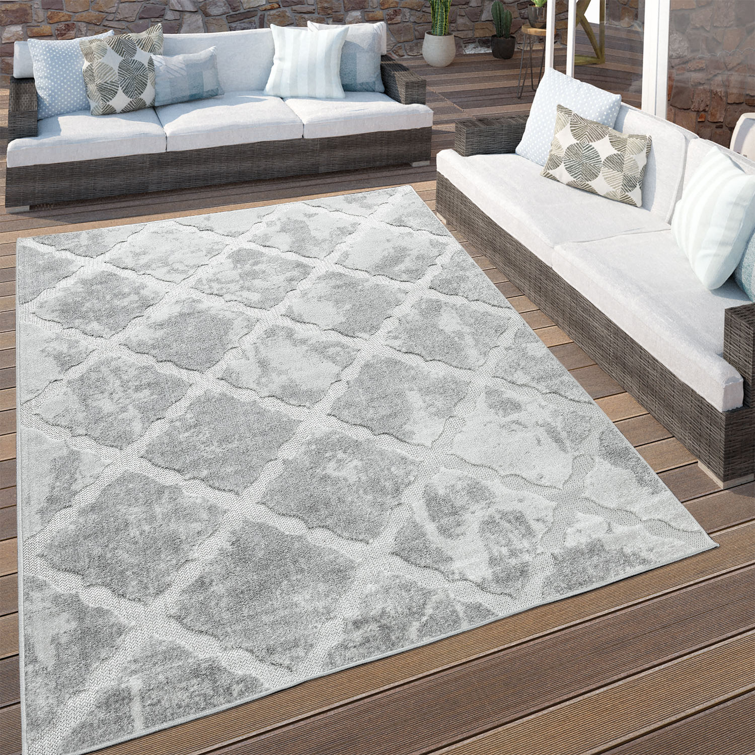 Paco Home Teppich »Stilo 859«, rechteckig, 12 mm Höhe, Hoch-Tief-Struktur, In- und Outdoor geeignet, Wohnzimmer Paco Home Teppich »Stilo 859«, rechteckig, 12 mm Höhe, Hoch-Tief-Struktur, In- und Outdoor geeignet, Wohnzimmer von PACO HOME