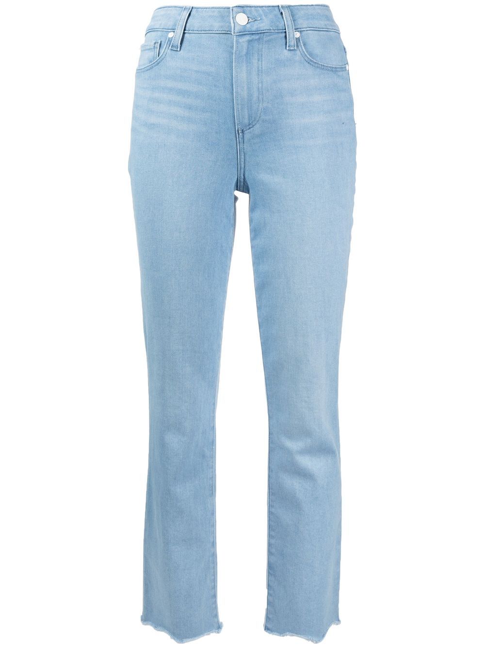 PAIGE Cindy mid rise raw-cut hem jeans - Blue von PAIGE