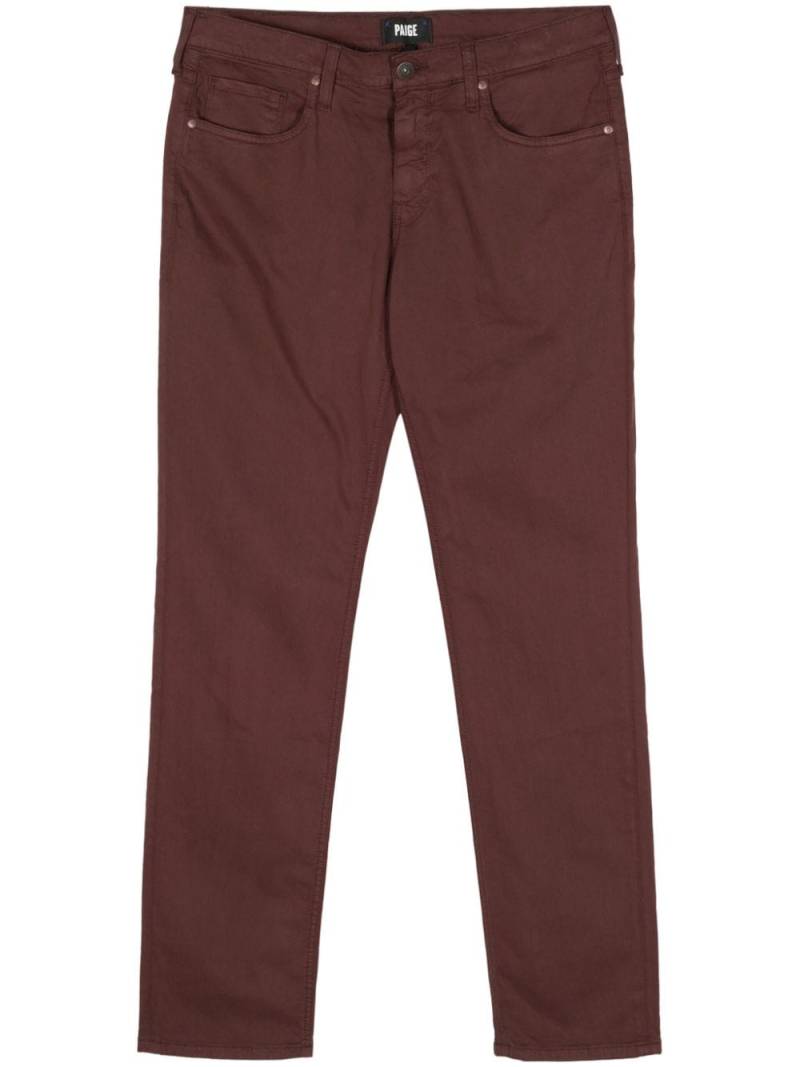 PAIGE Federal low-rise slim-fit jeans - Brown von PAIGE