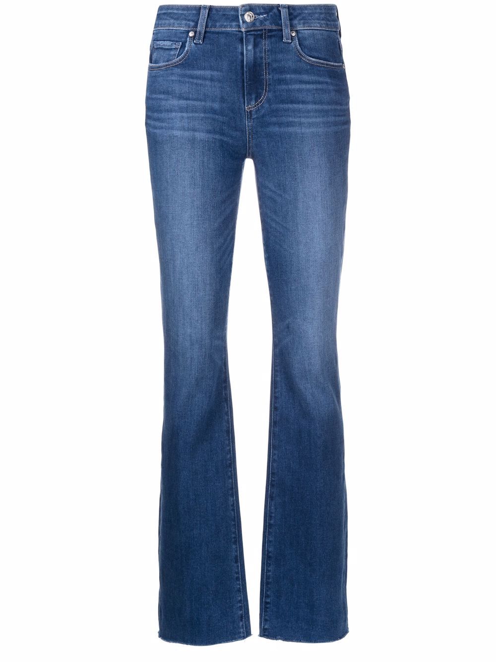 PAIGE bootcut cotton-blend jeans - Blue von PAIGE