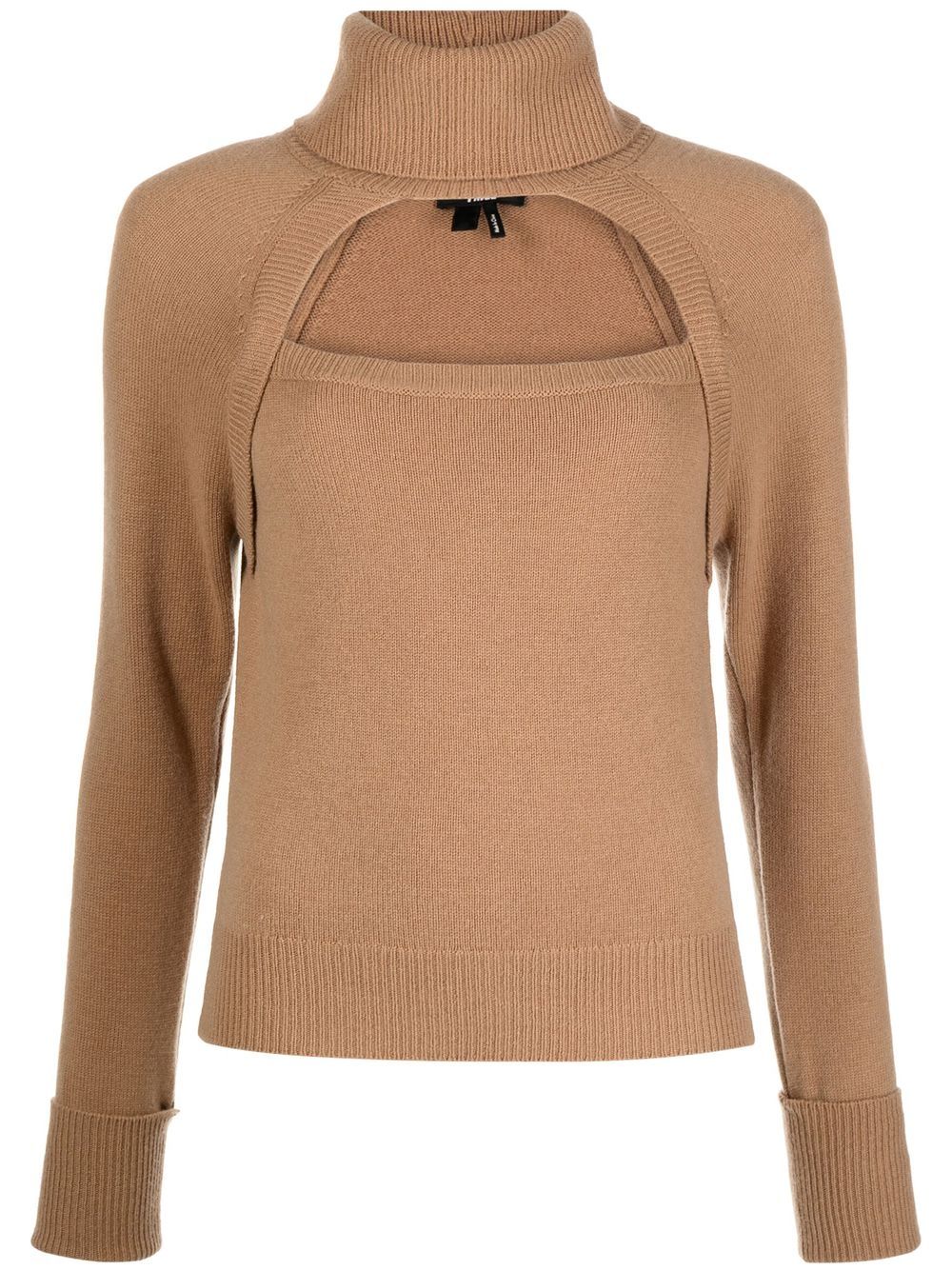 PAIGE cut-out detail roll-neck sweater - Brown von PAIGE