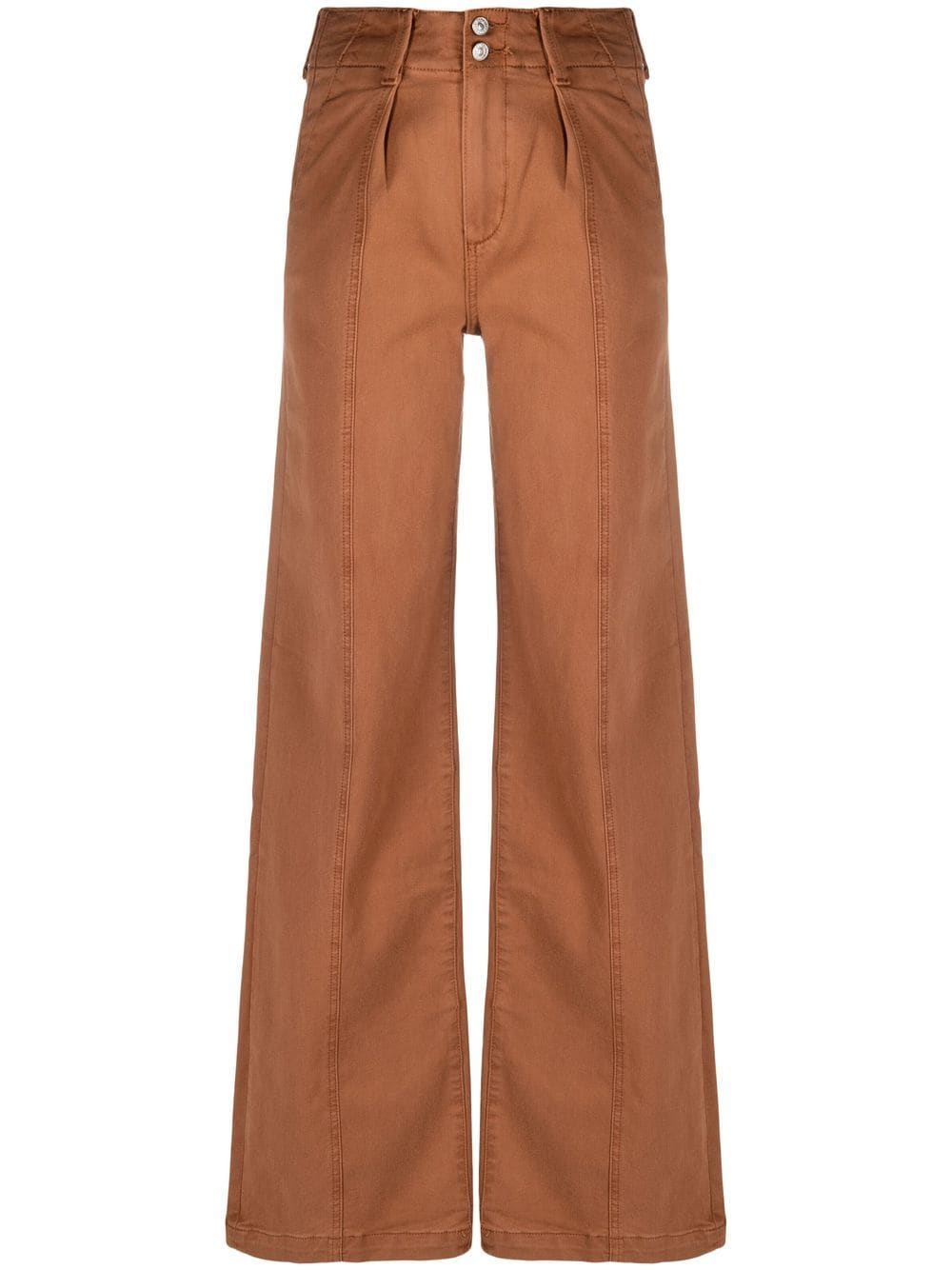 PAIGE high-waisted wide-leg jeans - Brown von PAIGE