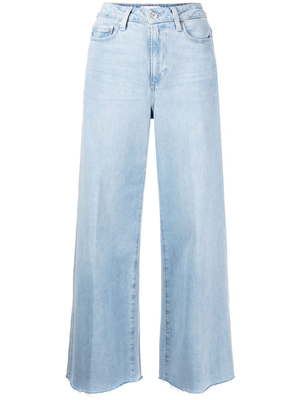 PAIGE logo-patch cropped jeans - Blue von PAIGE