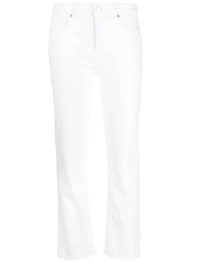 PAIGE mid-rise cropped slim jeans - White von PAIGE