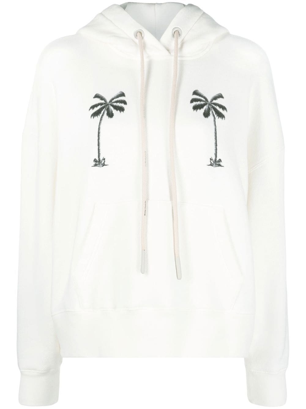 Palm Angels graphic-print cotton hoodie - White von Palm Angels