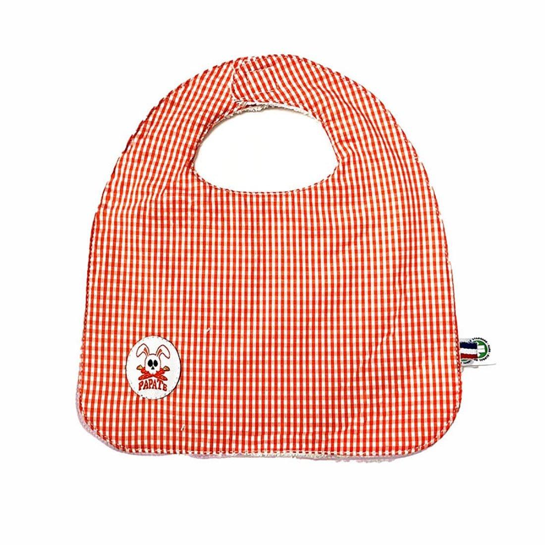 Lätzchen Aus Bio-baumwolle Vichy-karo Unisex Orange Bedruckt ONE SIZE von PAPATE