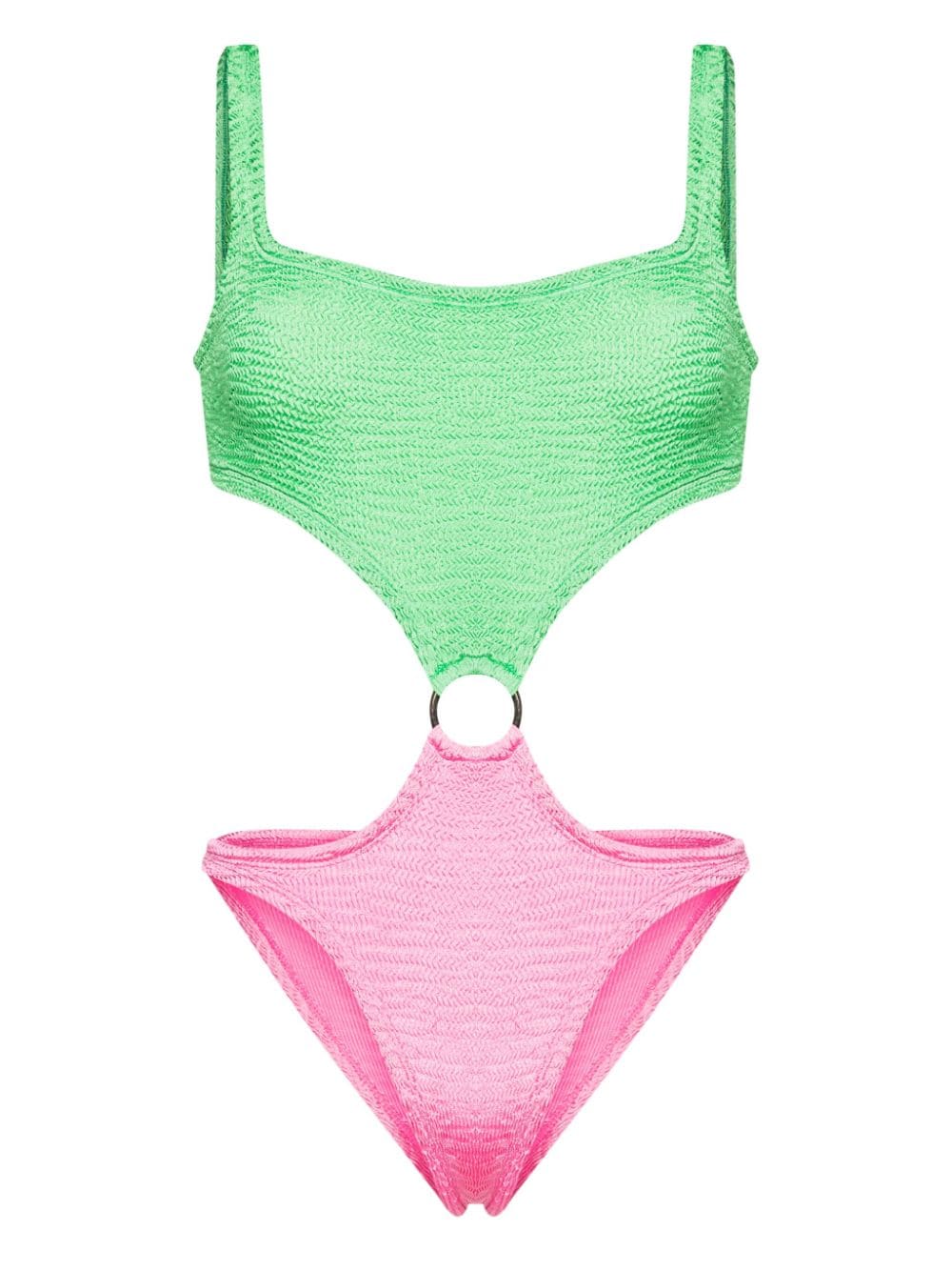 PARAMIDONNA Olivia colour-block crinkled swimsuit - Pink von PARAMIDONNA