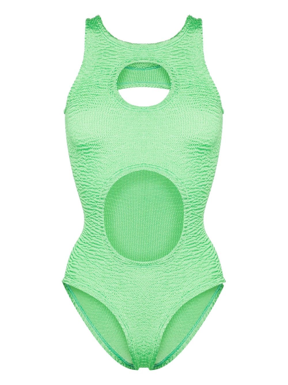 PARAMIDONNA Tara cut-out crinkled swimsuit - Green von PARAMIDONNA