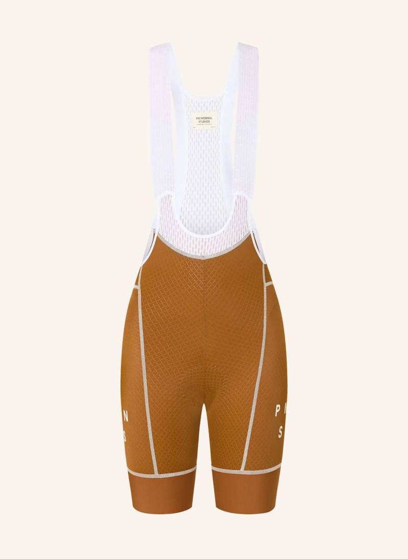 Pas Normal Studios Radhose Mechanism Bibs Mit Trägern Und Gepolstertem Einsatz braun von PAS NORMAL STUDIOS