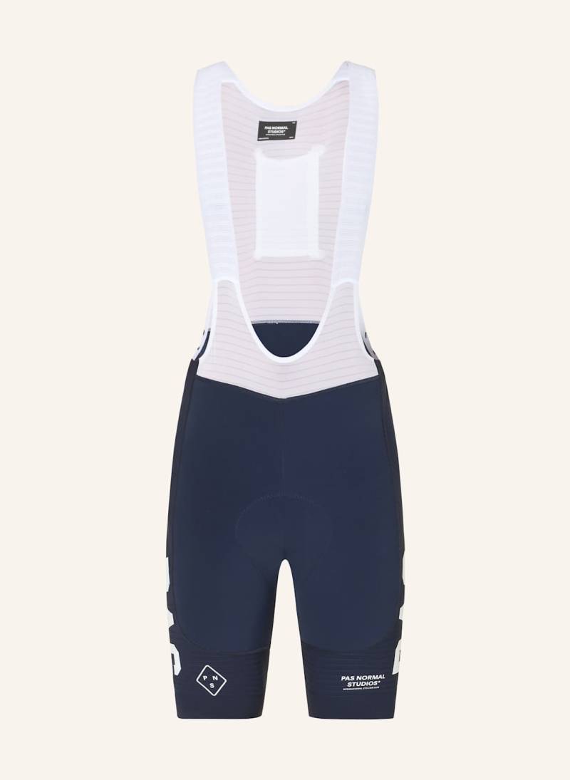 Pas Normal Studios Radhose Mechanism Pro Bibs Mit Trägern Und Gepolstertem Einsatz blau von PAS NORMAL STUDIOS