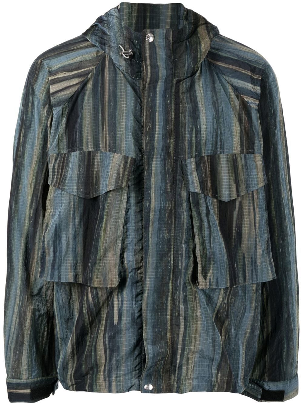 Paul Smith Woodland-print hooded jacket - Blue von Paul Smith