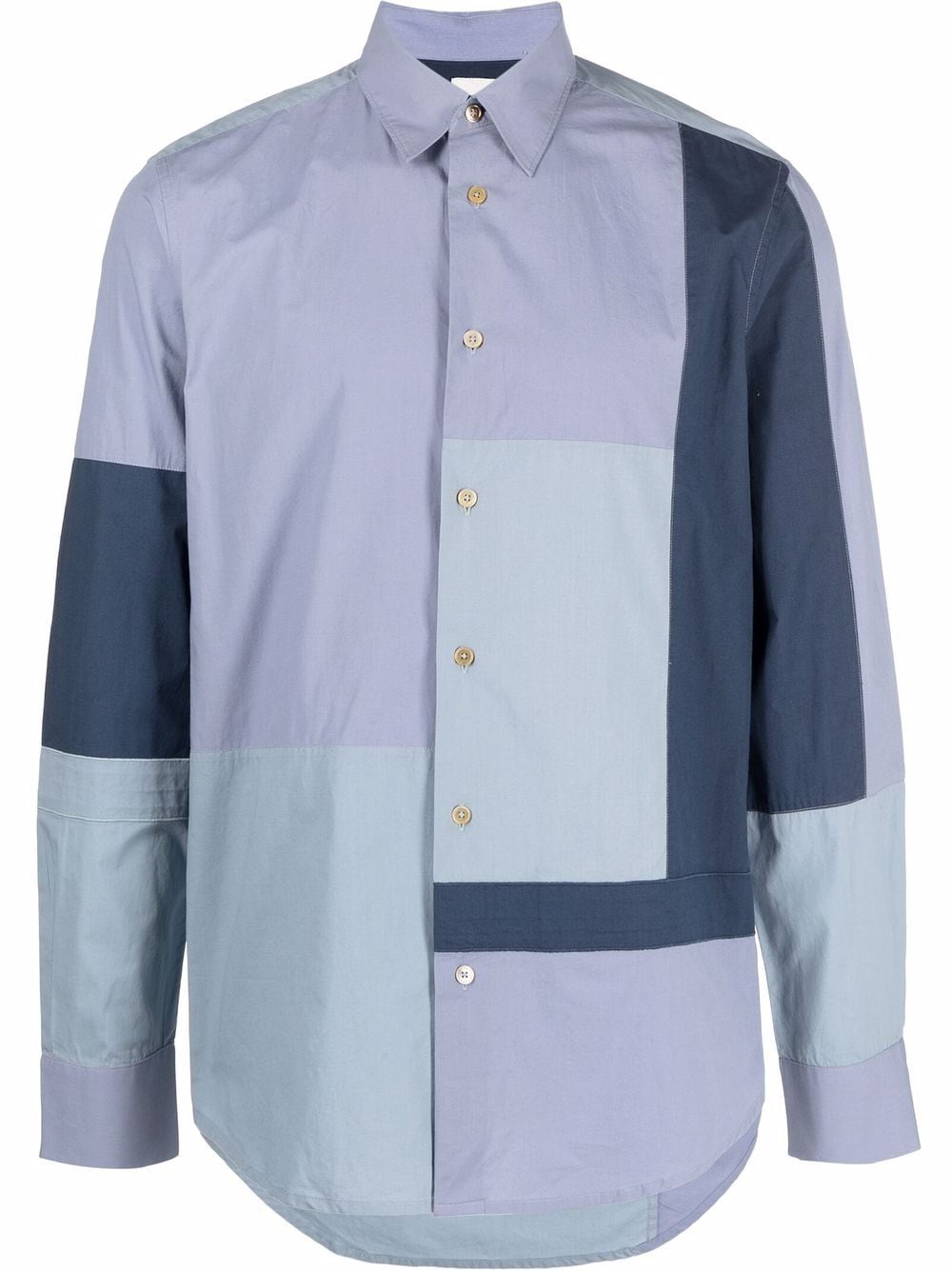 Paul Smith colour-block panel shirt - Blue von Paul Smith